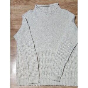 American Eagle Outfitters Sweater Womens Large White/ivory Cotton Knit